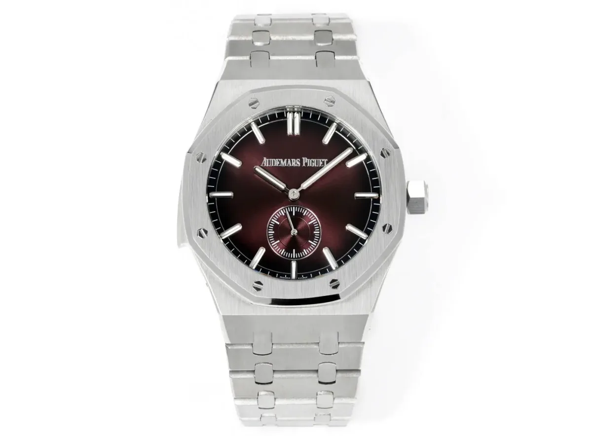 JF Factory Audemars Piguet Royal Oak 26591IP Burgundy Steel Super Clone Watch