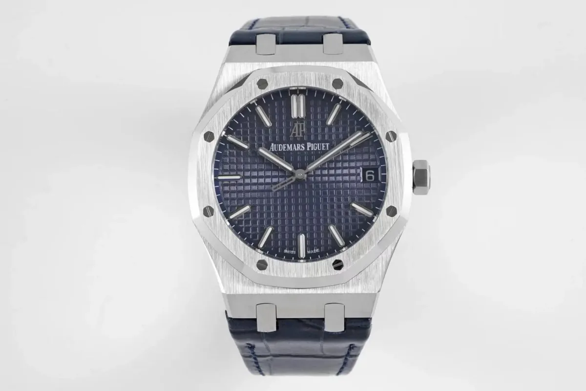 KZ Factory Audemars Piguet Royal Oak 15500 Blue Leather Super Clone Watch