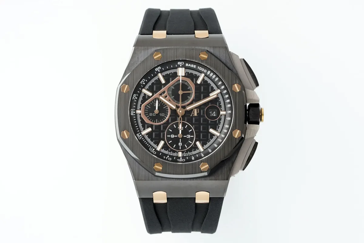 KZ Factory Audemars Piguet Royal Oak Offshore 26400 Black Ceramic Super Clone Watch - Premium Replica