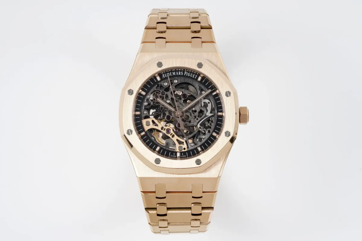 JH Factory Audemars Piguet Royal Oak Offshore 15407ST Rose Gold Skeleton Super Clone Watch - Premium Replica