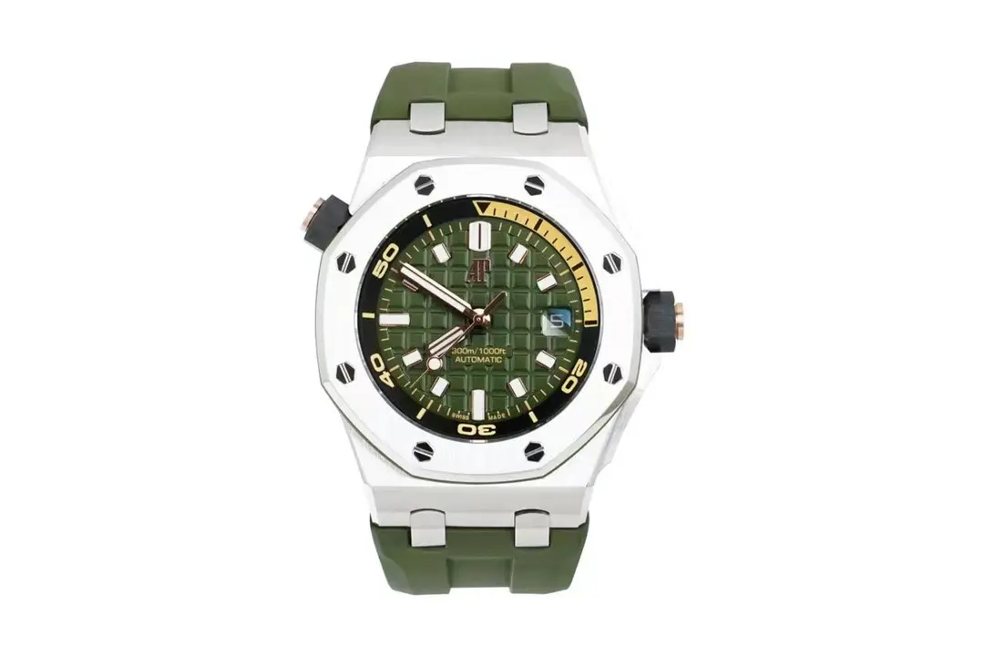 JF Factory BF Offshore Diver Watch 15720 Green Rubber - Super Clone Watches Edition
