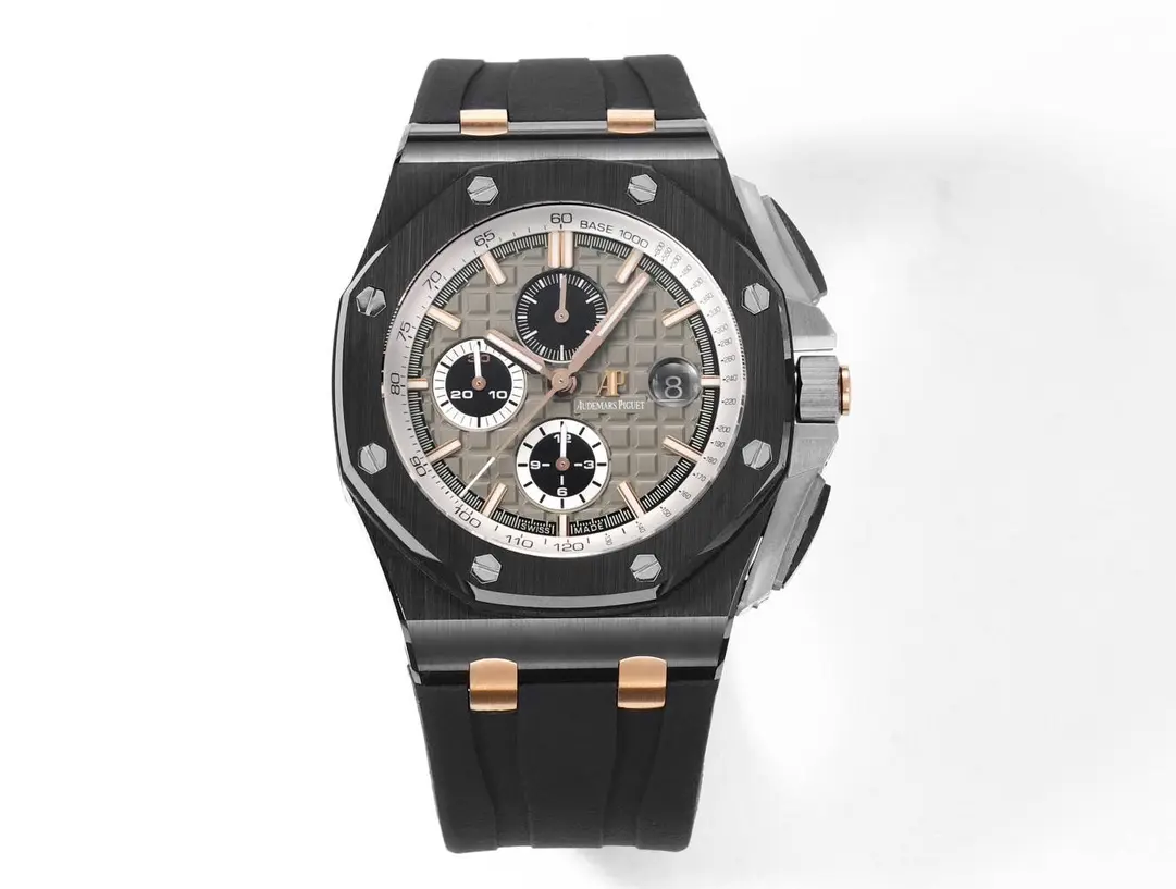 KZ Factory Audemars Piguet Royal Oak Offshore Chronograph Black Ceramic Rose Gold - Premium Super Clone Watch