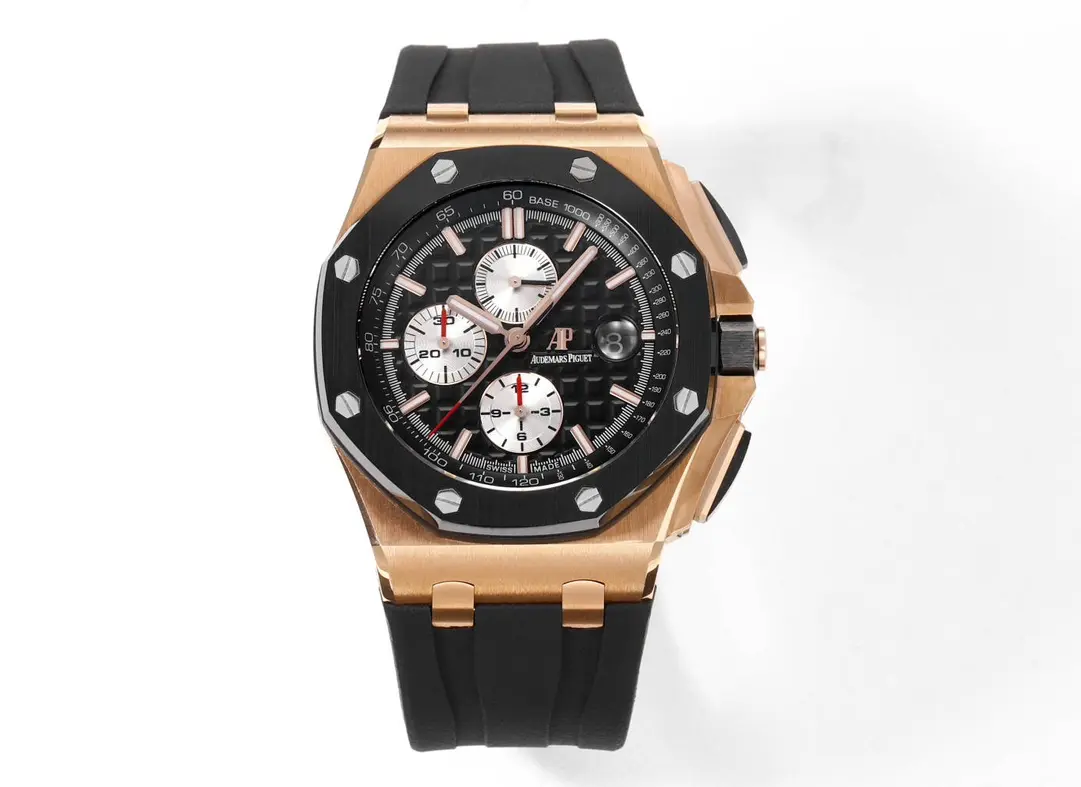 KZ Factory Audemars Piguet Royal Oak Offshore Chronograph Rose Gold Black - Premium Super Clone Watch