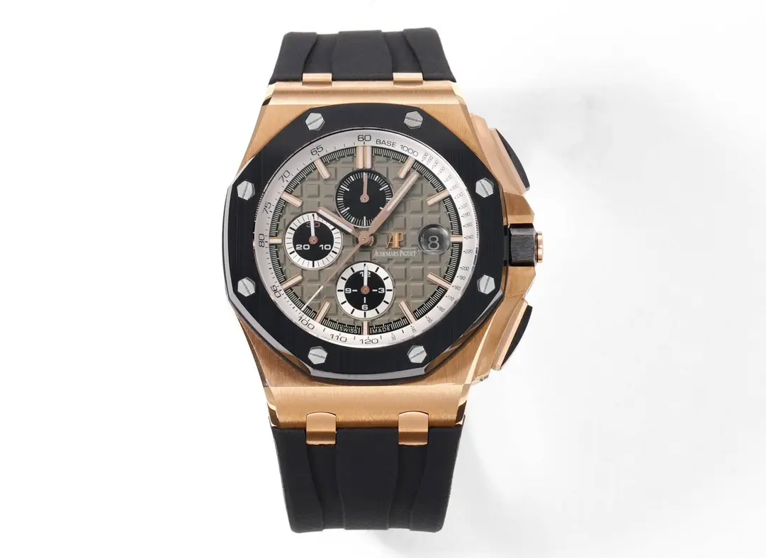 KZ Factory Audemars Piguet Royal Oak Offshore Rose Gold Black Super Clone Replica Watch
