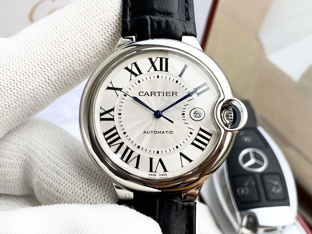 Cartier Ballon Bleu 42mm Automatic Leather Strap