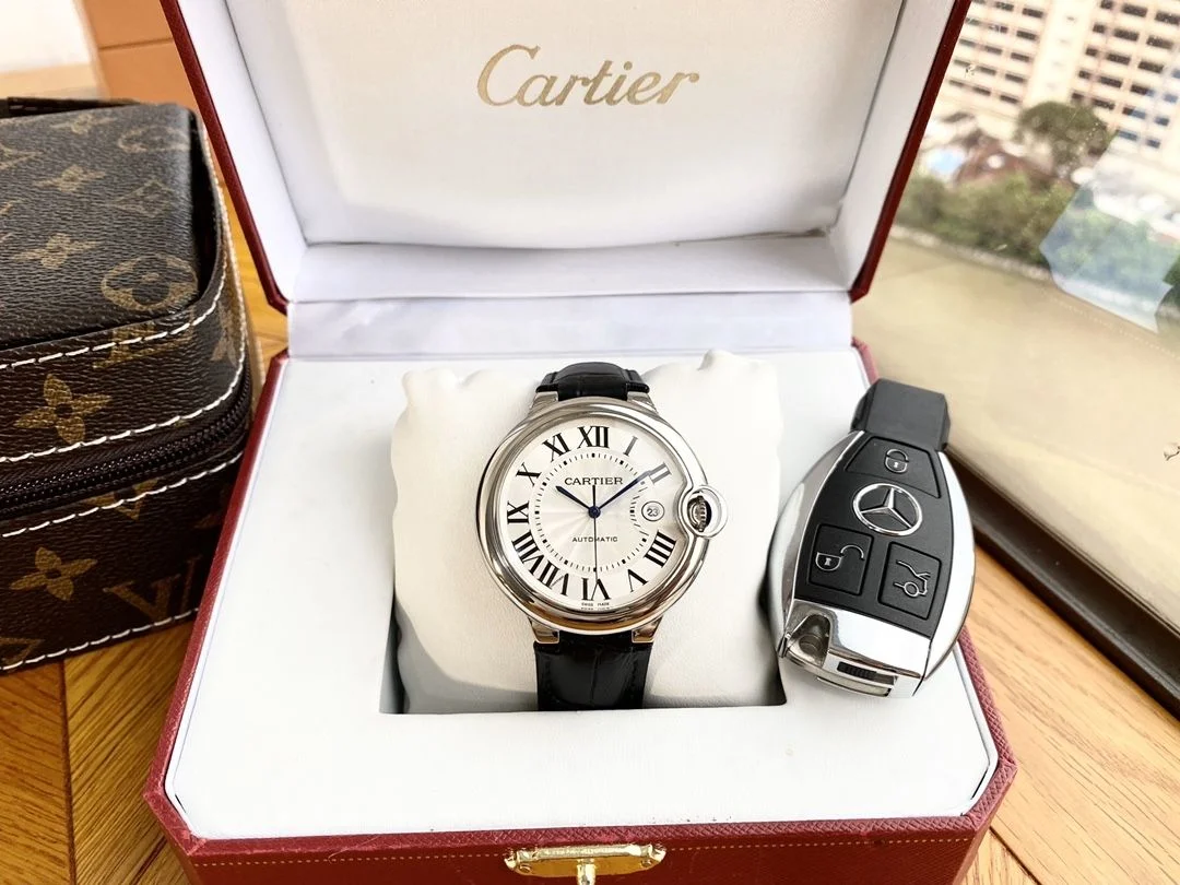 Cartier Ballon Bleu 42mm Automatic Leather Strap