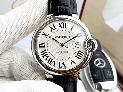 Cartier Ballon Bleu 42mm Automatic Leather Strap
