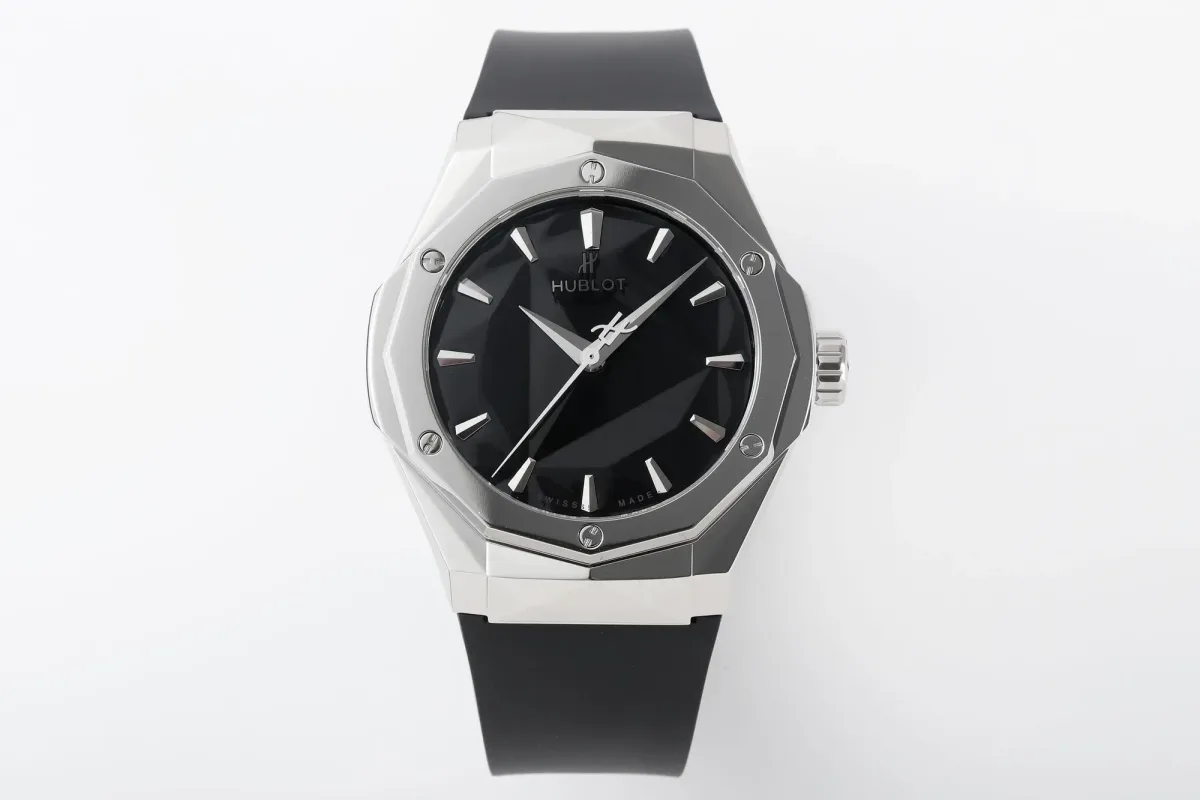 JB Factory Hublot Classic Fusion x Richard Orlinski Black Dial Stainless Steel Rubber Strap Super Clone Watch