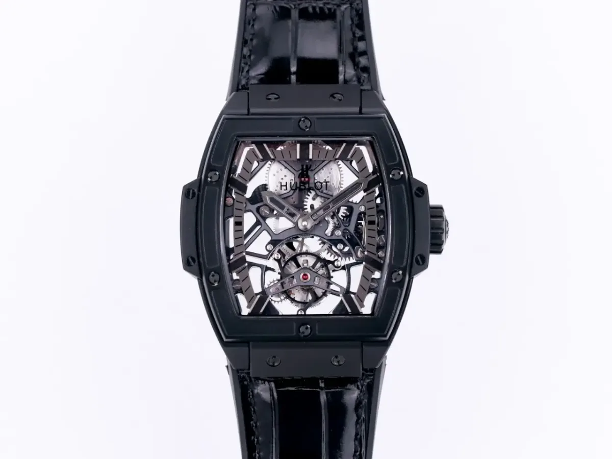 JB Factory Hublot Masterpiece 906 Black Skeleton Tourbillon Watch with Rose Gold/Platinum Plating - Super Clone Excellence