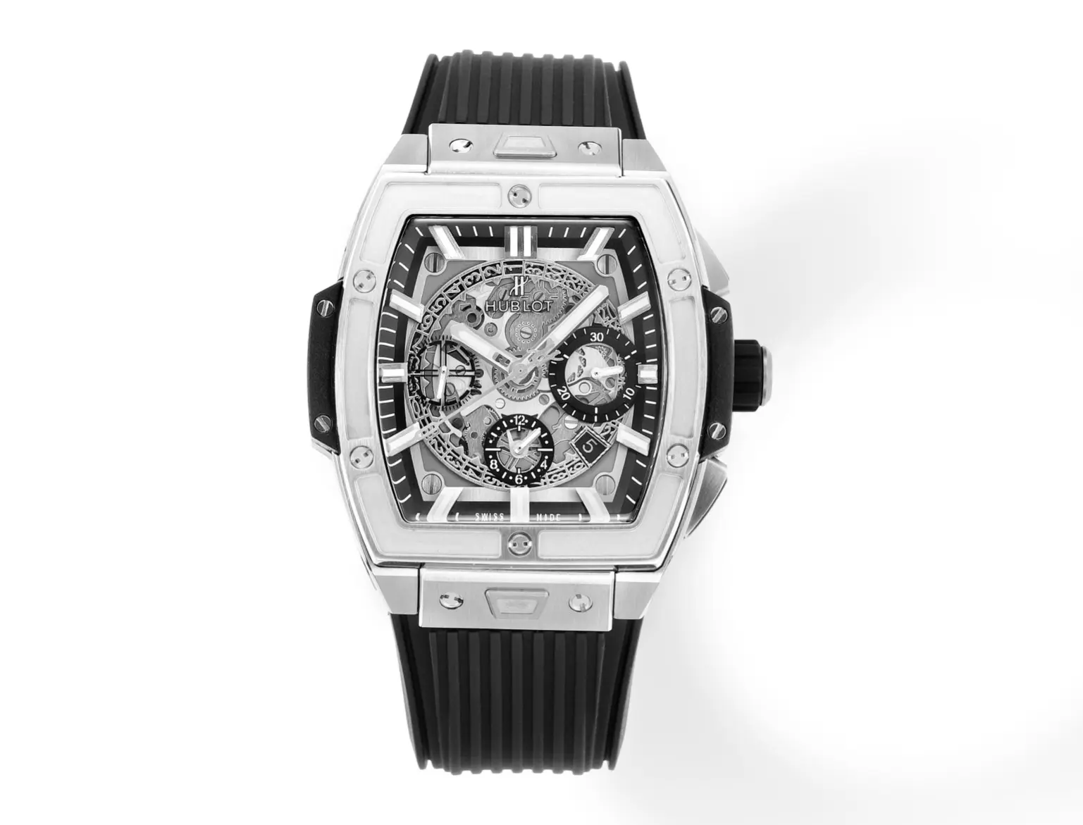 HB Factory Hublot Spirit of Big Bang King Gold Chronograph Watch - Black Rubber Strap, Limited Edition Super Clone