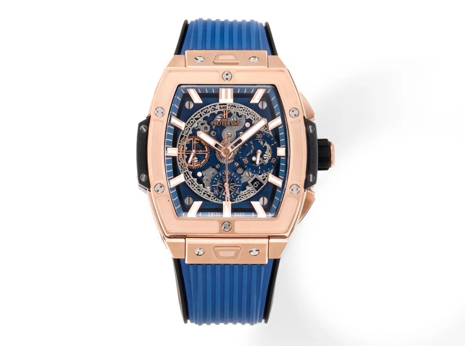 JJ Factory Hublot Spirit of Big Bang King Gold Blue Limited Edition Super Clone Watch - Model 642.NX.0170.RX
