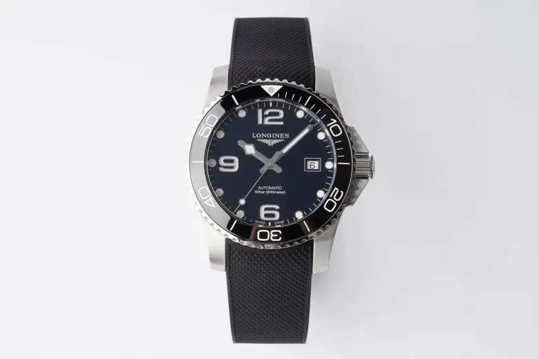 KZ Factory Longines Conquest Black Dial Rubber Strap - Best Super Clone Watch