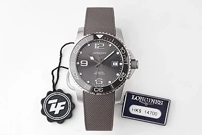 JF Factory Longines Conquest Grey Dial Rubber Strap - Best Super Clone Watch