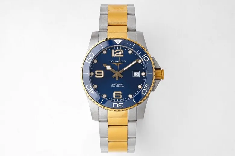 KZ Factory Longines Conquest Diver Watch Gold Bezel Steel - Best Super Clone Edition