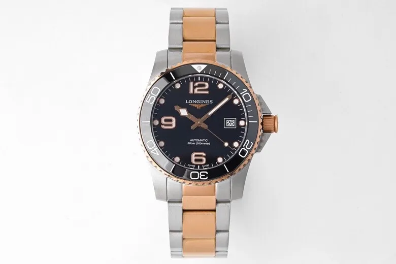 KZ Factory Longines Conquest Black Dial Two Tone Super Clone Watch - Best Replica Quality
