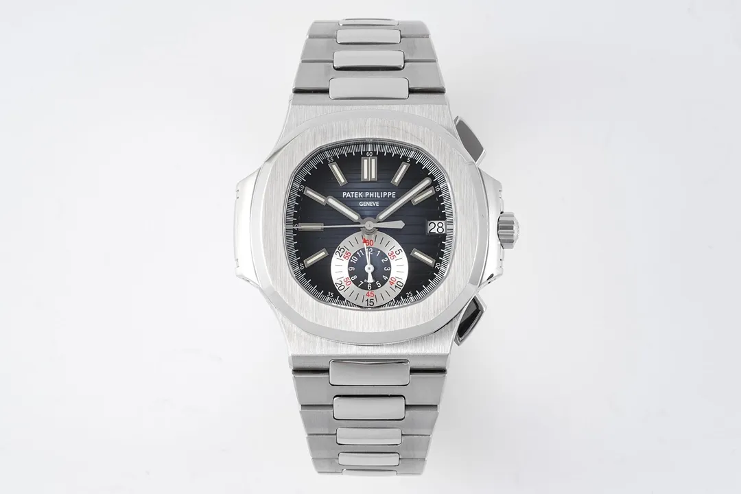 KM Factory Patek Philippe 5980 Nautilus Blue Dial Steel Super Clone Replica Watch
