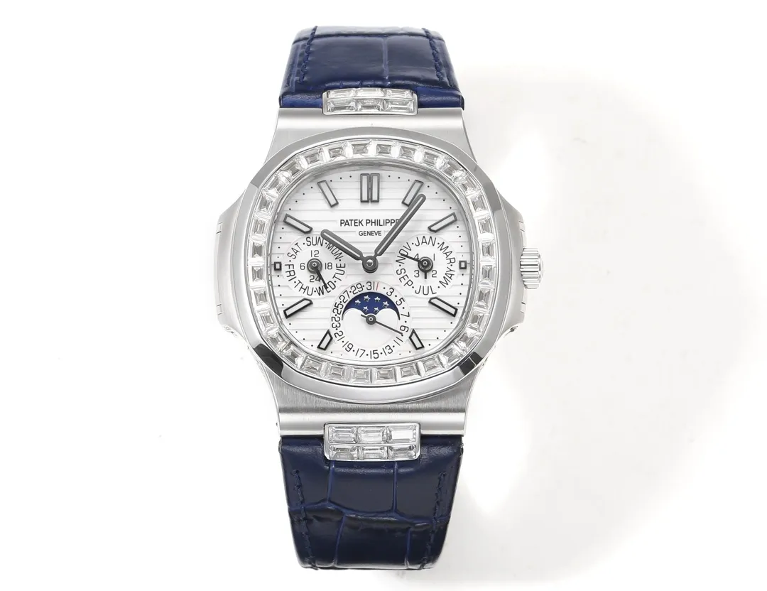 KM Factory Patek Philippe Nautilus 5740 White Blue Super Clone Replica Watch