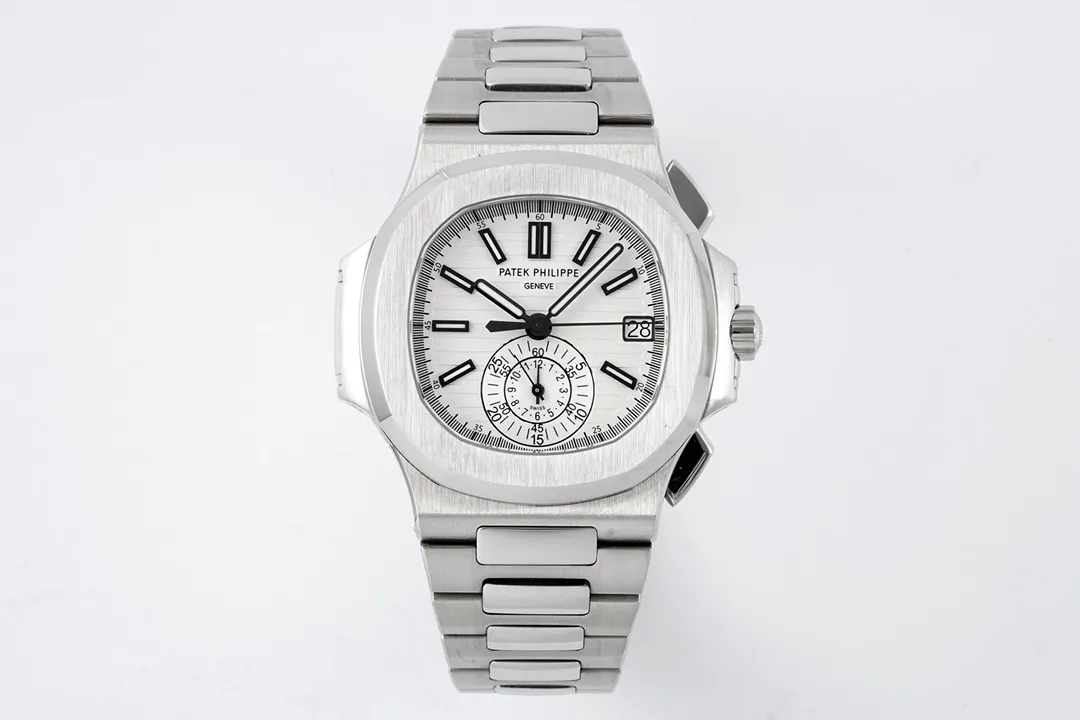 KM Factory Patek Philippe Nautilus 5980 Silver Chronograph - Premium Replica Watch &amp; Super Clone Excellence