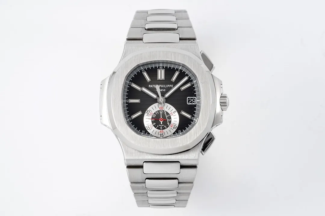 KM Factory Patek Philippe 5980 Nautilus Black Dial Steel Super Clone Replica Watch