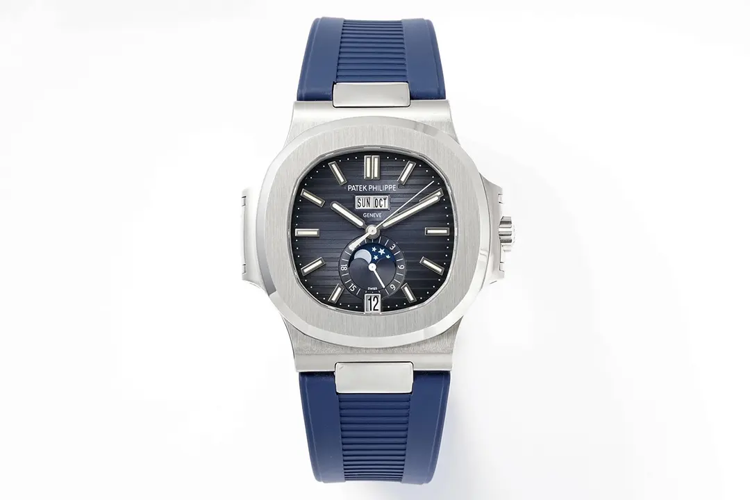 KM Factory Patek Philippe Nautilus 5726/1A Blue Rubber Super Clone Replica Watch