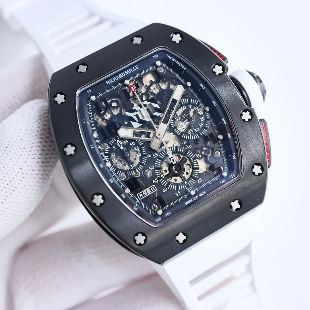JB Factory Richard Mille RM011-FM White Strap Super Clone Watch - Premium Replica Richard Mille