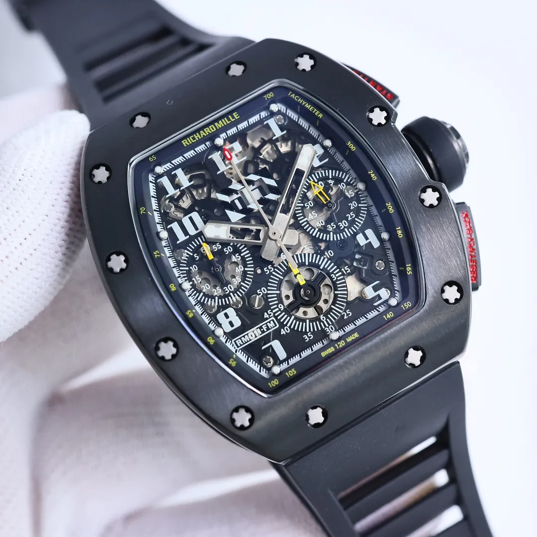 JB Factory Richard Mille RM011-FM Black Chronograph Super Clone Watch - Premium Replica Richard Mille