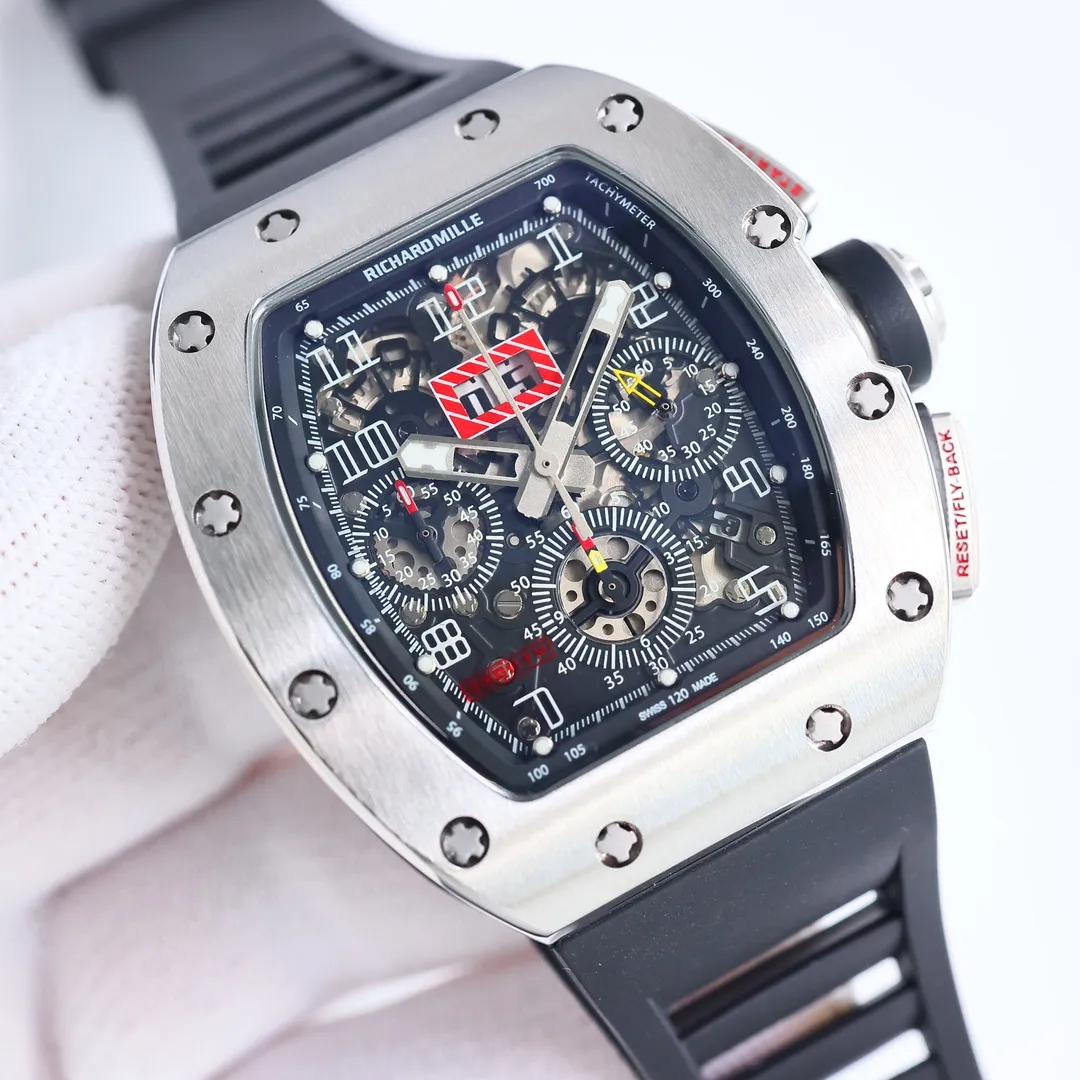 JB Factory Richard Mille RM011-FM Titanium Chronograph Black - Super Clone Watches