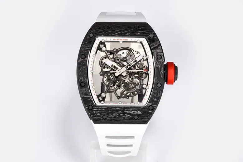 JB Factory Richard Mille RM055 NTPT Carbon White Rubber - Premium Super Clone Watch