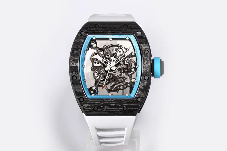 KV Factory Richard Mille RM055 NTPT Carbon White Rubber - Premium Super Clone Watch