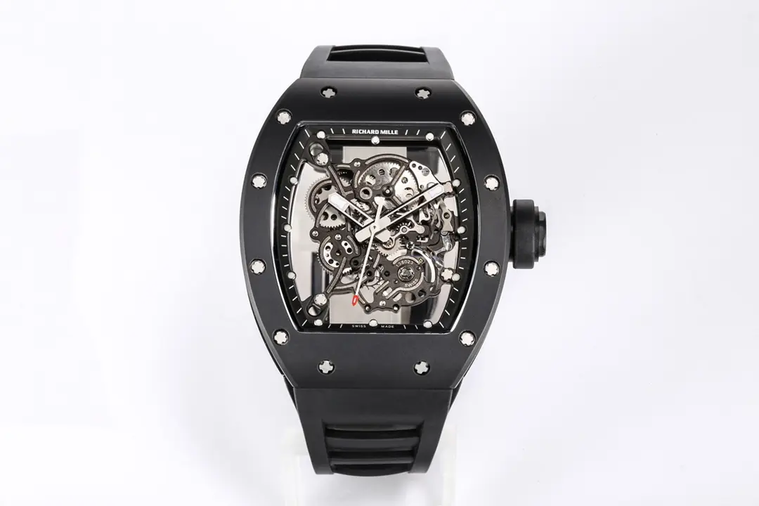 JB Factory Richard Mille RM055 Black Rubber Super Clone Watch - Premium Replica Richard Mille