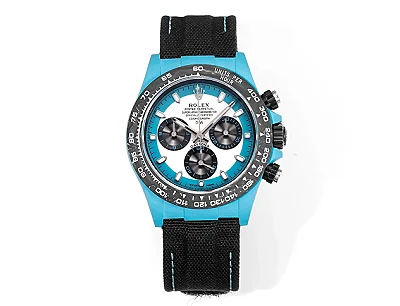 Rolex Daytona Carbon Fiber Custom Edition - Blue with Luminous Case and Strap by VSF Watches Official Store