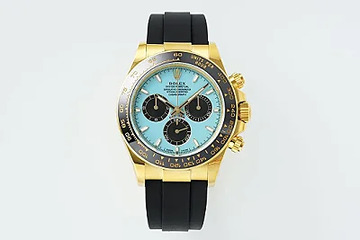 AR Factory Rolex Daytona Watch - Gold Case, Tiffany Blue Dial, Chronograph Style by VSF Watches Official Store