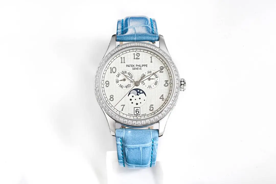 KM Factory Patek Philippe Complications 4947R Blue Leather Super Clone Replica Watch - Premium Replica Watches