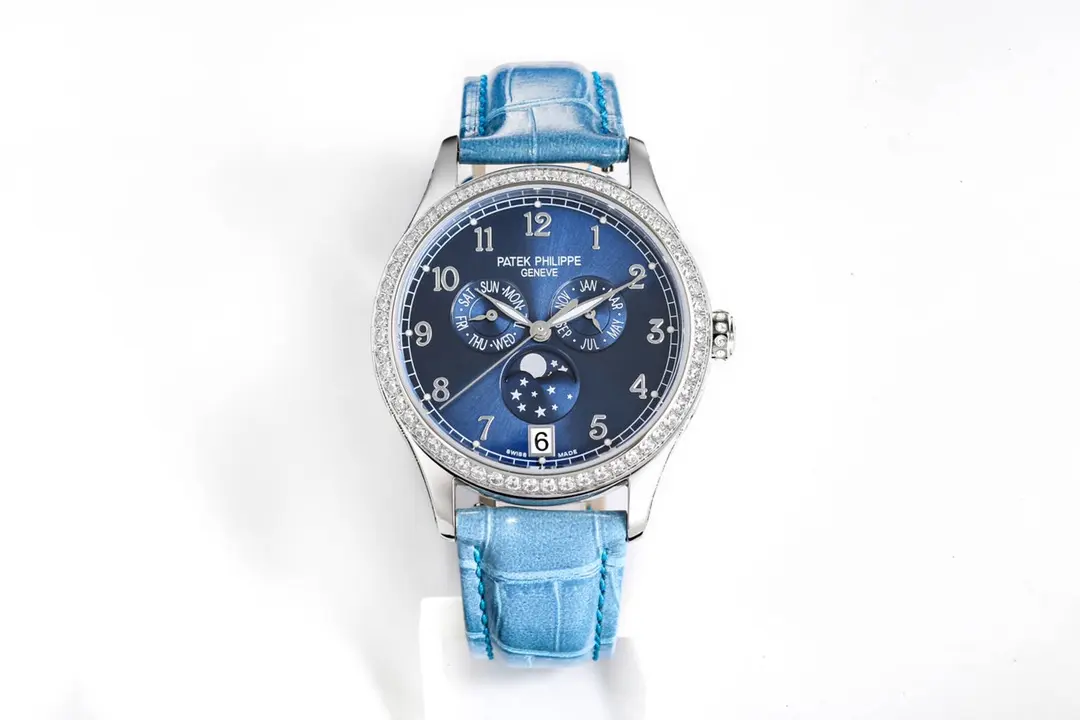 KM Factory Patek Philippe Complications 4947R Blue Leather Super Clone Replica Watch