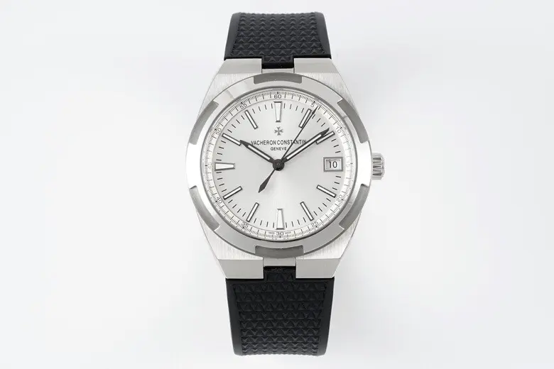 MKS Factory Vacheron Constantin Overseas 4500V Series - Silver Dial, Black Rubber Strap, Luxury Steel Super Clone Watch - Best Replica Quality