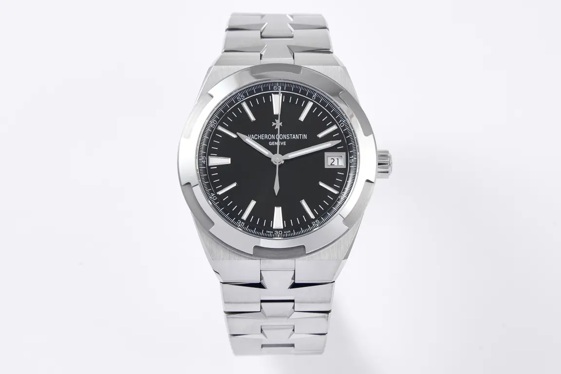 MKS Factory Vacheron Constantin Overseas 4500V Series - Silver Stainless Steel Super Clone Watch with Black Dial, Automatic Movement, Best Replica Quality