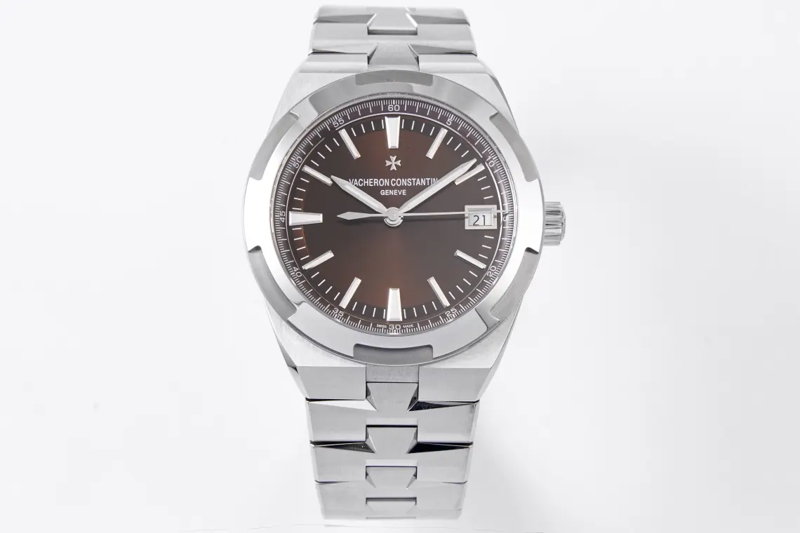JJ Factory Vacheron Constantin Overseas 4500V Series - Brown Dial, Stainless Steel Bracelet, Luxury Automatic Super Clone Watch - Best Replica Quality