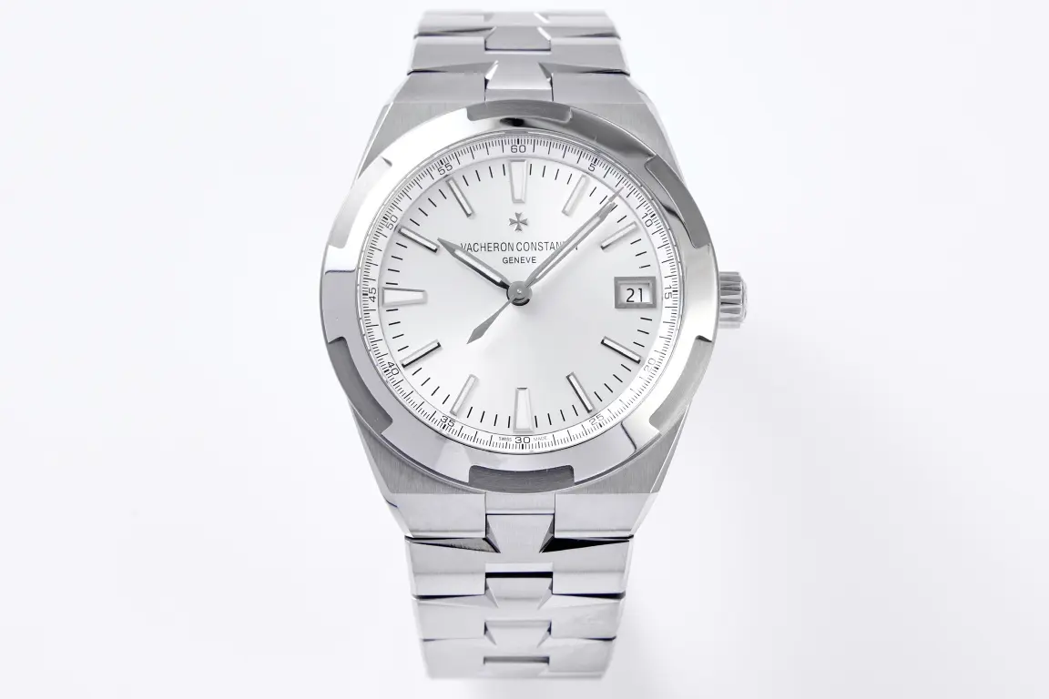 JJ Factory Vacheron Constantin Overseas 4500V Series - Silver Stainless Steel Automatic Watch with Date Display - Best Super Clone Watch