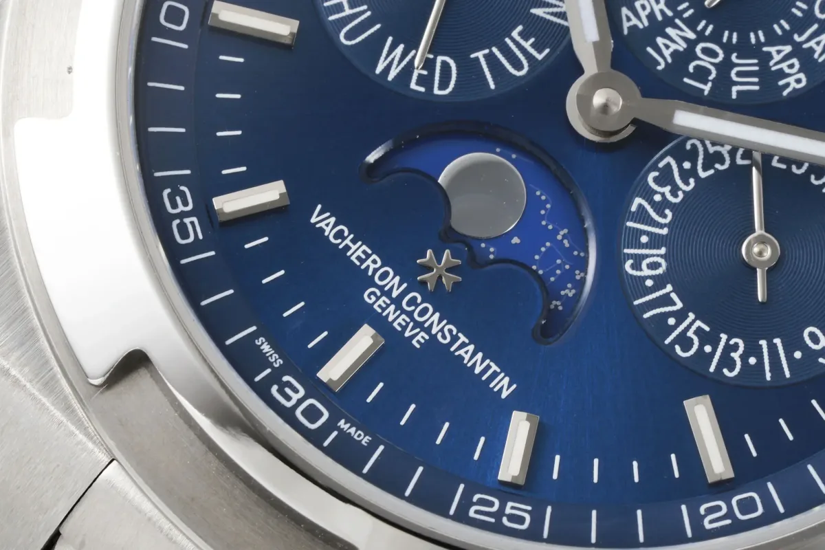 MKS Factory Vacheron Constantin Overseas 4300V Perpetual Calendar Watch - Blue Dial, Stainless Steel Bracelet, Best Super Clone Edition